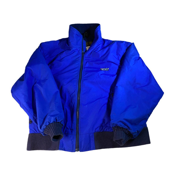 Vintage Eddie Bauer Fleece Lined Blue Zip Up Men's Jacket Size L